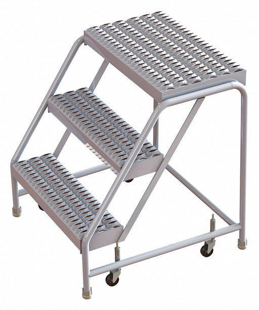 Rolling Ladder 3 Steps Serrated Tread
