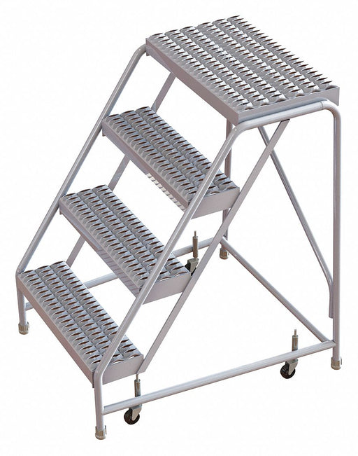 Rolling Ladder 4 Steps Serrated Tread
