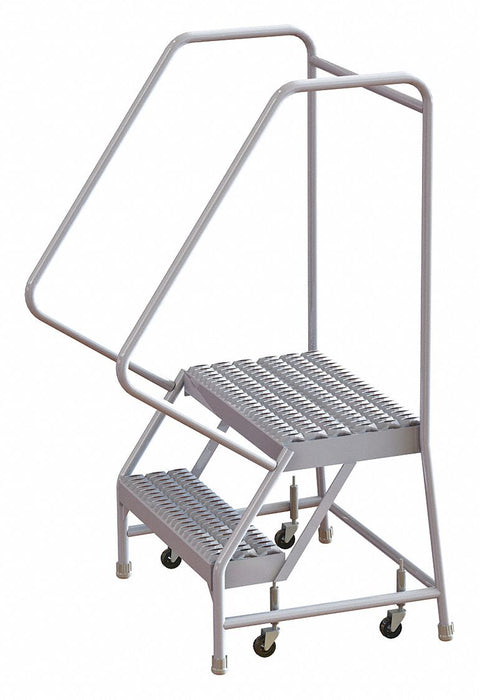 Rolling Ladder 2 Steps Serrated Tread
