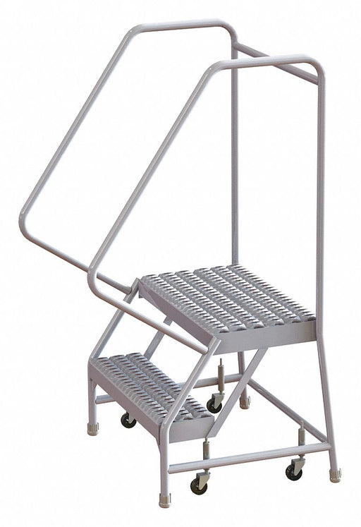 Rolling Ladder 2 Steps Serrated Tread