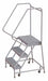 Rolling Ladder 3 Steps Serrated Tread