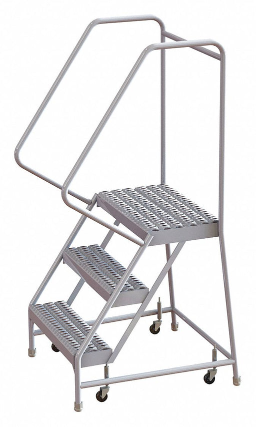 Rolling Ladder 3 Steps Serrated Tread