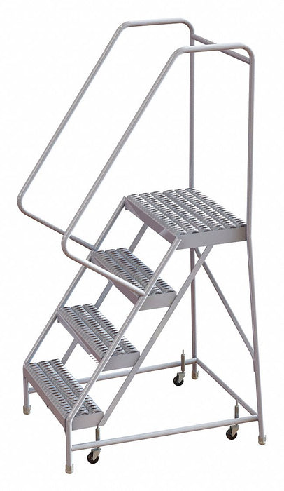Rolling Ladder 4 Steps Serrated Tread