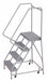 Rolling Ladder 4 Steps Serrated Tread