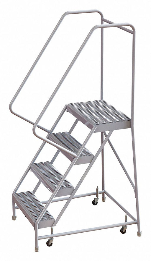 Rolling Ladder 4 Steps Serrated Tread