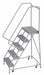 Rolling Ladder 5 Steps Serrated Tread