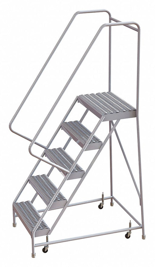 Rolling Ladder 5 Steps Serrated Tread