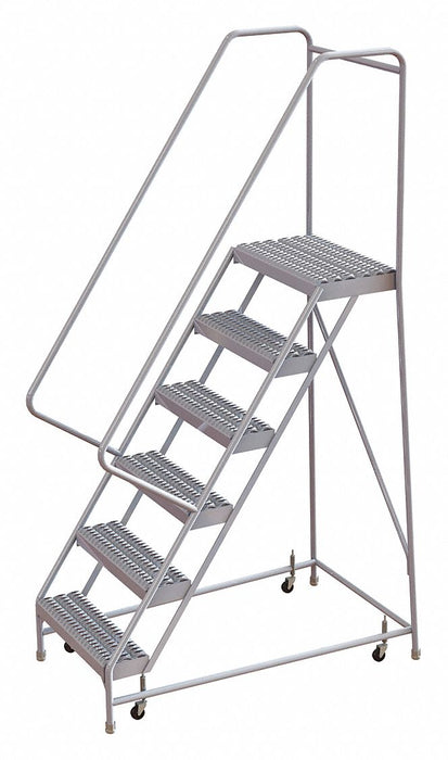 Rolling Ladder 6 Steps Serrated Tread