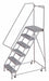 Rolling Ladder 6 Steps Serrated Tread