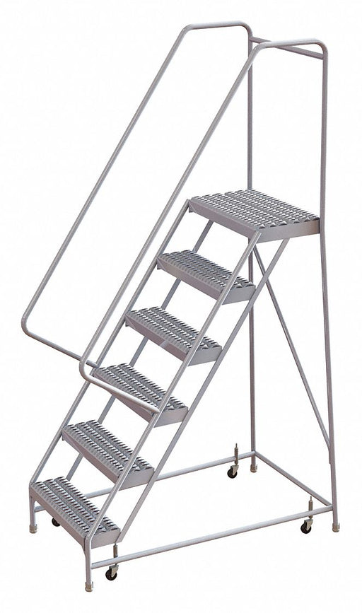 Rolling Ladder 6 Steps Serrated Tread