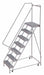 Rolling Ladder 7 Steps Serrated Tread