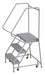 Rolling Ladder 3 Steps Serrated Tread