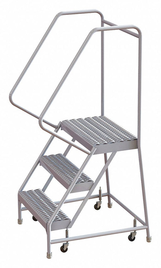 Rolling Ladder 3 Steps Serrated Tread