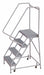 Rolling Ladder 4 Steps Serrated Tread