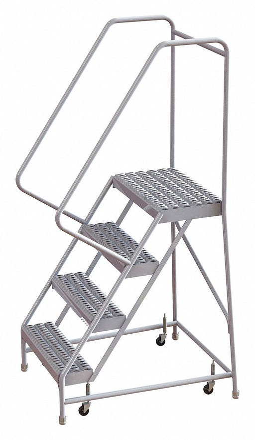 Rolling Ladder 4 Steps Serrated Tread