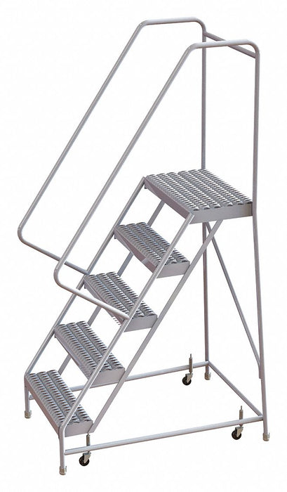 Rolling Ladder 5 Steps Serrated Tread