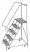 Rolling Ladder 5 Steps Serrated Tread
