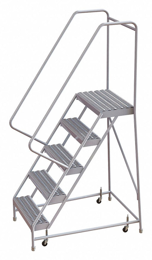 Rolling Ladder 5 Steps Serrated Tread