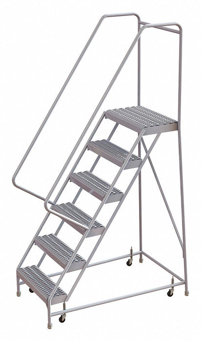 Rolling Ladder 6 Steps Serrated Tread
