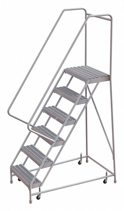 Rolling Ladder 6 Steps Serrated Tread