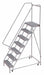 Rolling Ladder 7 Steps Serrated Tread