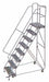 Rolling Ladder 8 Steps Serrated Tread