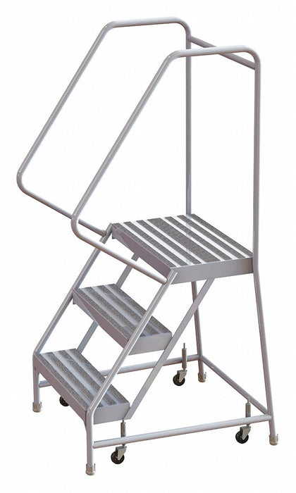 Rolling Ladder 3 Steps Serrated Tread