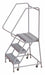 Rolling Ladder 3 Steps Serrated Tread