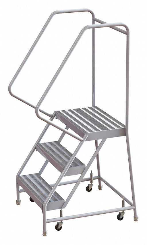 Rolling Ladder 3 Steps Serrated Tread