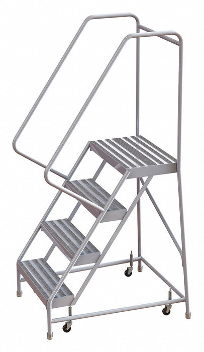 Rolling Ladder 4 Steps Serrated Tread