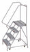 Rolling Ladder 4 Steps Serrated Tread