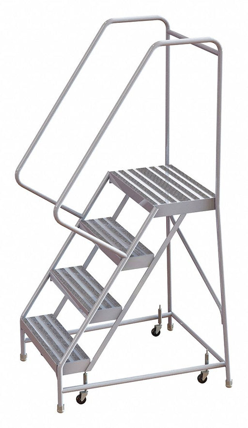 Rolling Ladder 4 Steps Serrated Tread