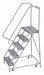Rolling Ladder 5 Steps Serrated Tread