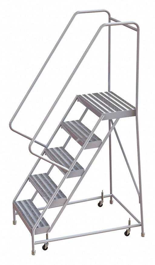 Rolling Ladder 5 Steps Serrated Tread