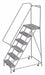 Rolling Ladder 6 Steps Serrated Tread