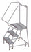 Rolling Ladder 3 Steps Ribbed Tread