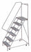 Rolling Ladder 6 Steps Ribbed Tread