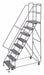 Rolling Ladder 8 Steps Serrated Tread