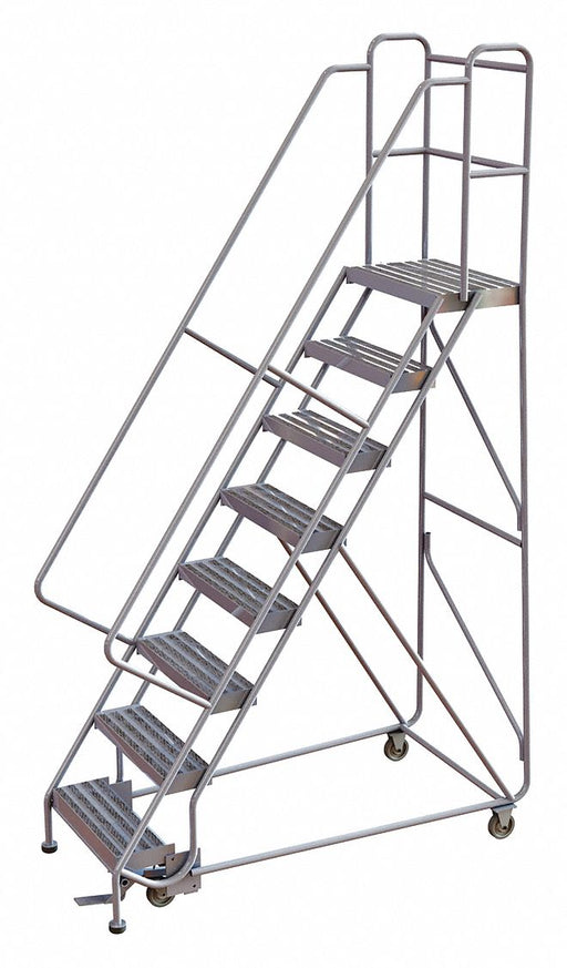 Rolling Ladder 8 Steps Serrated Tread