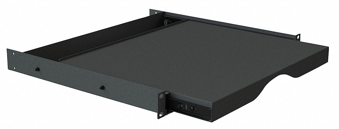 Sliding Shelf Rack Mount Black