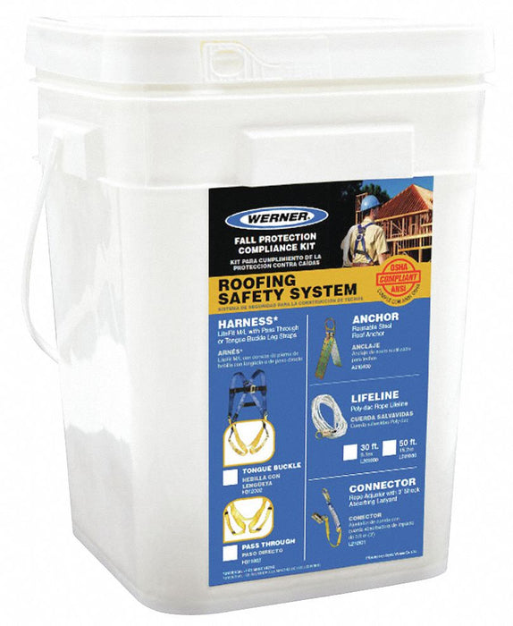Roofing Kit 50ft Tongue Buckle Harness