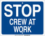 Railroad Sign 12 in x 15 in Blue English