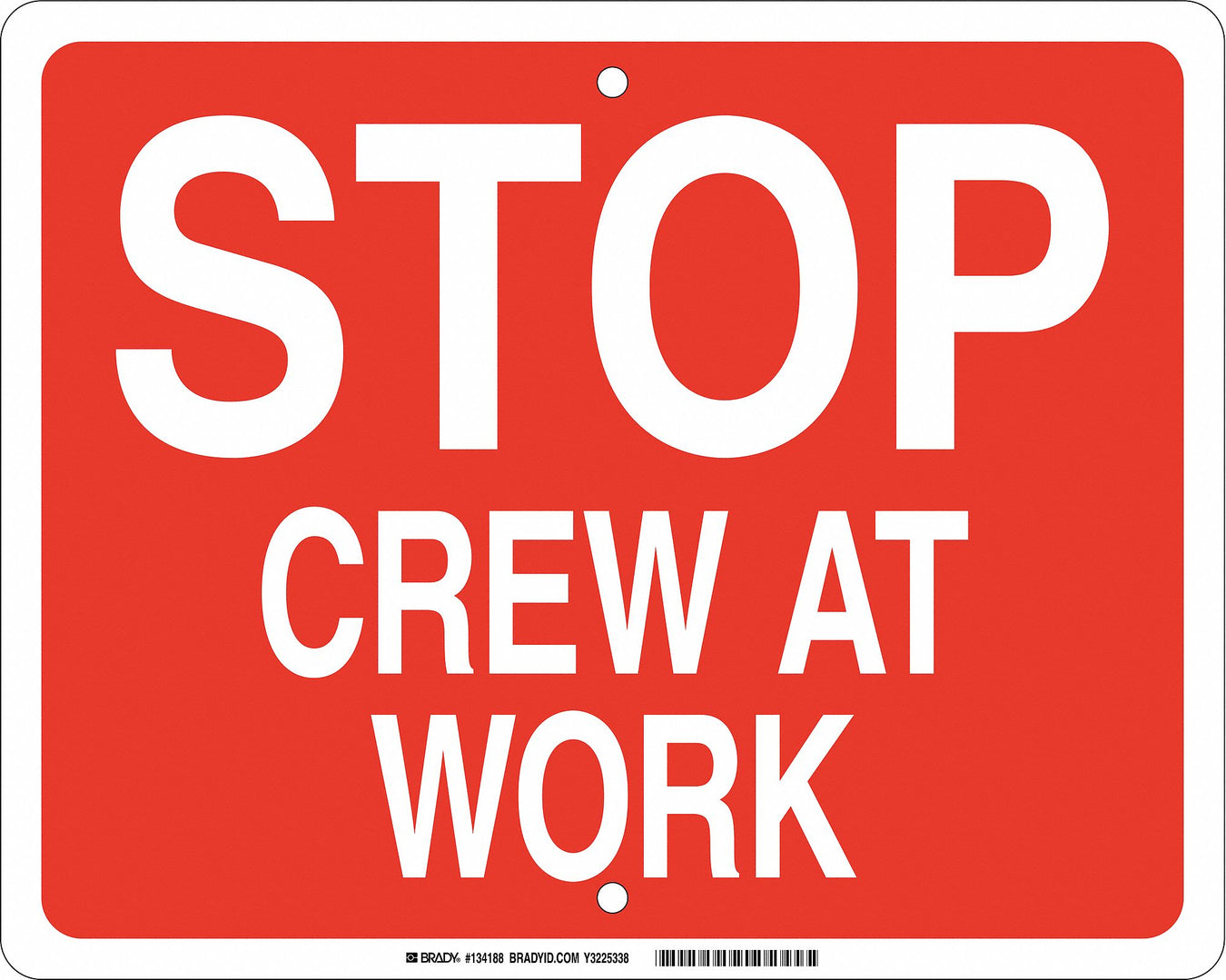 Railroad Sign 12 in x 15 in Red English