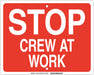 Railroad Sign 12 in x 15 in Red English