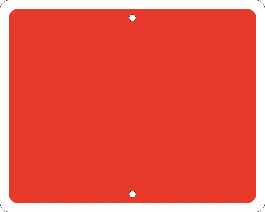 Railroad Sign 12 in x 15 in Red No Text