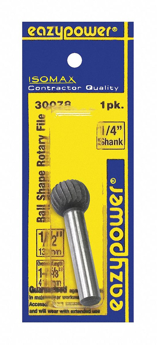 Rotary File Ball 1/2 Shank Dia