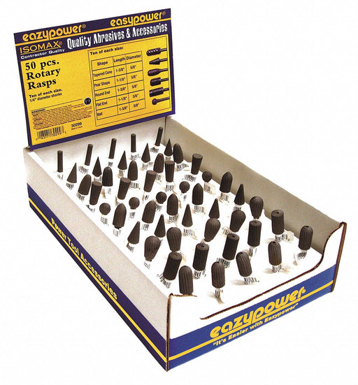 RotaryRaspAttachmentSet 50pcs w/Case