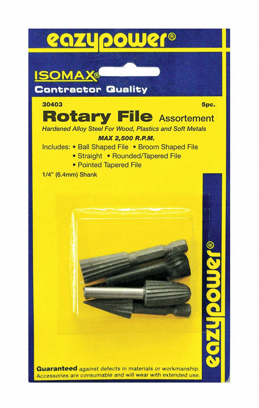 Rotary File Set 1/4 Shank Dia