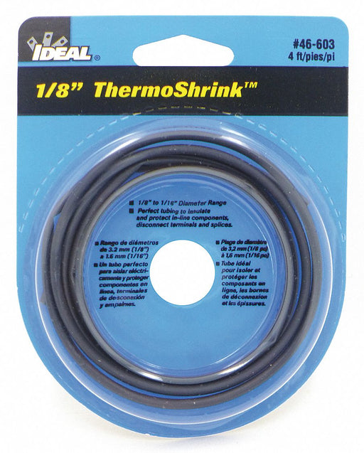 Shrink Tubing 6 in Blk 0.146 in ID PK5