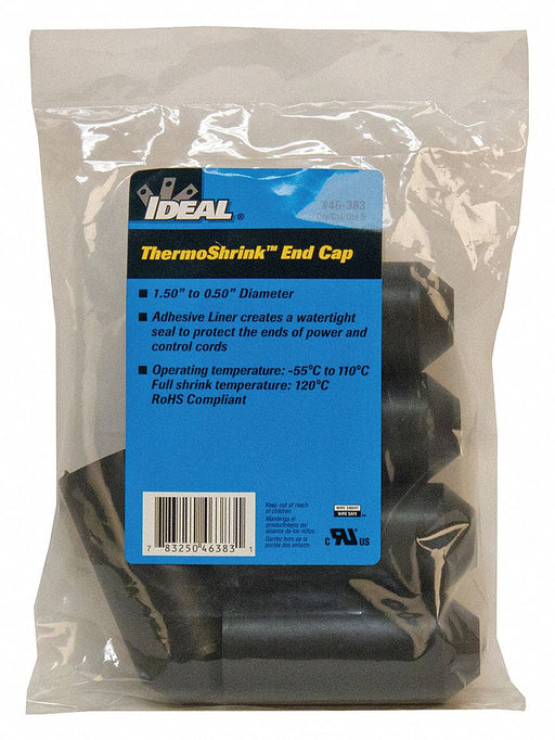 Heat Shrink End Cap 1.38 in ID PK5